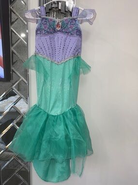 Disney Purple and Teal little Mermaid Costume Dress with glitter and iridescent